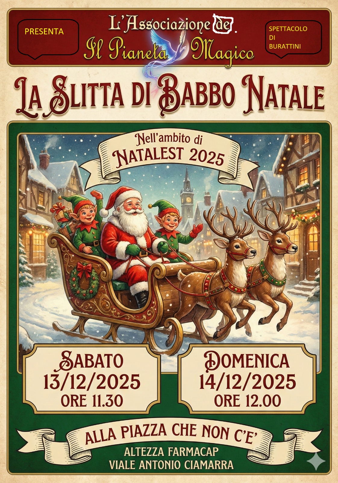 il pianeta magico la slitta di babbo natale